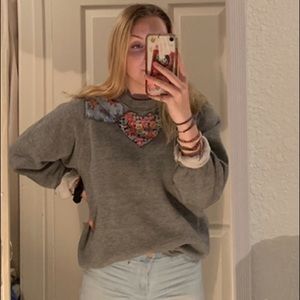 heart embroidered sweater <3